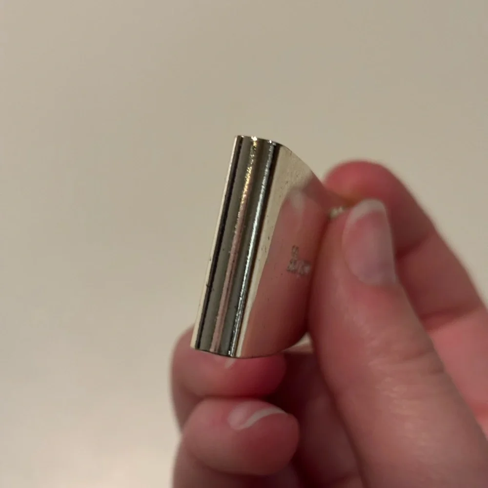 Kate Spade Silver Assymetrical Business Card Clip, NWT, slight ware